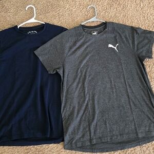 Puma Gray Short Sleeve Tee Casual Wear